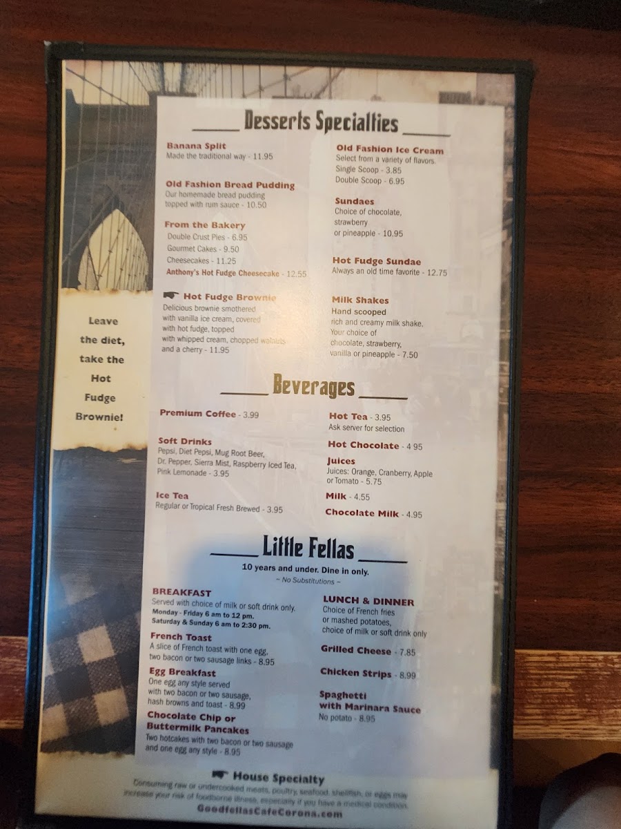 Goodfellas Cafe Menu - Image 6
